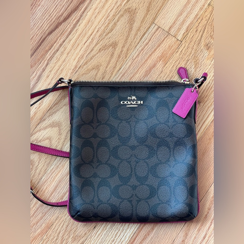 Coach North South leather crossbody